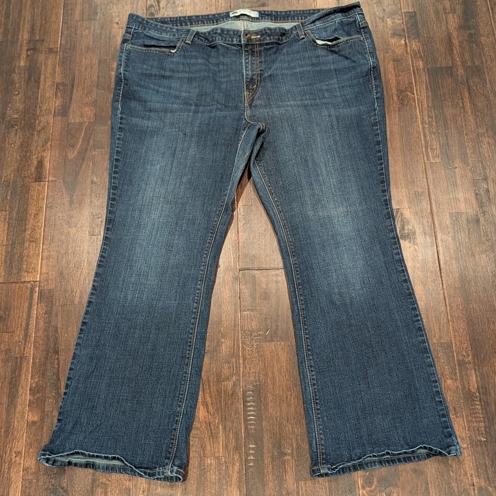 Levis 590 Jeans Womens‎ 24 44x30 Bootcut Denim Medium Wash Stretch Flap Pocket